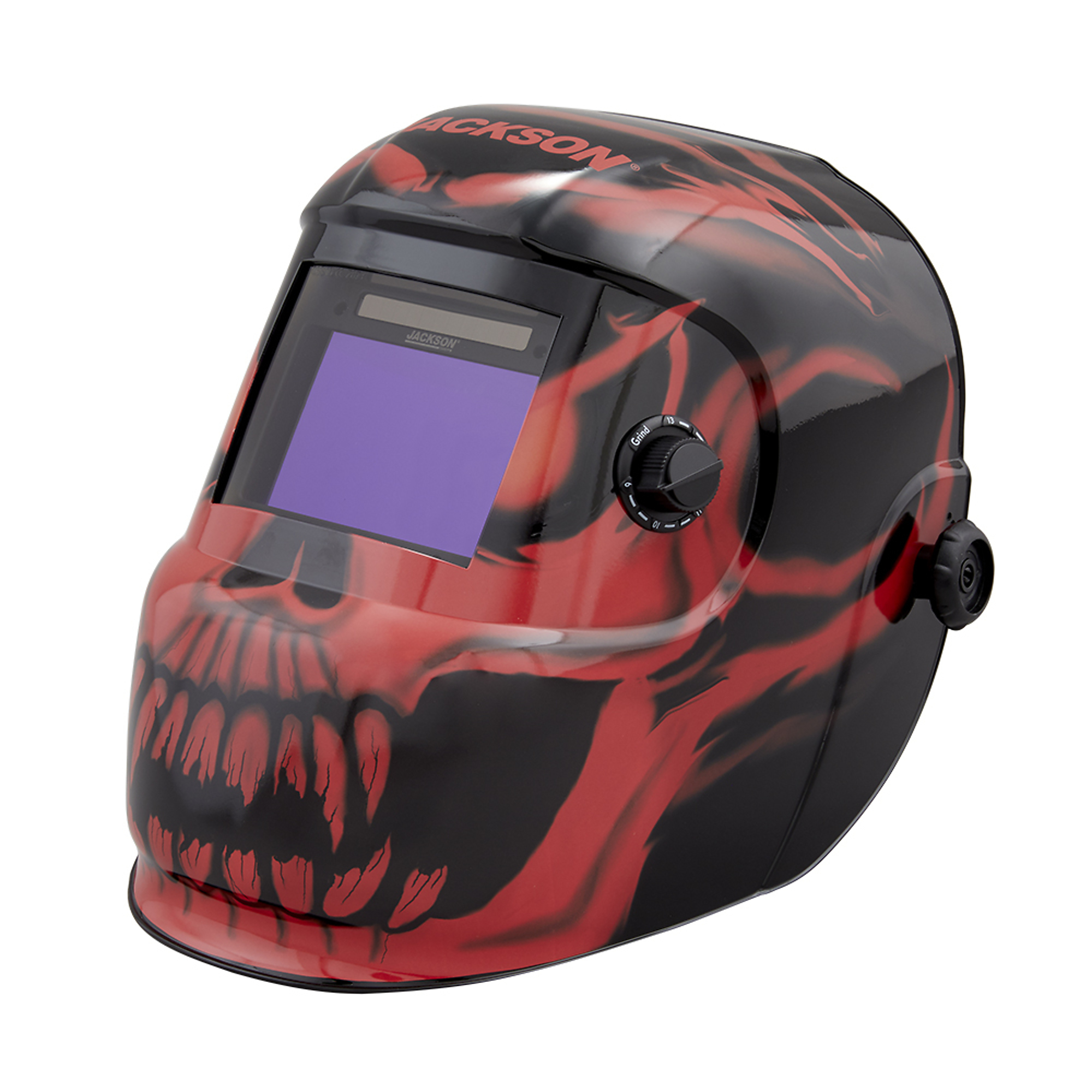 Jackson Safety, Bead Demon Graphic Premium ADF Welding Helmet, Auto Darkening, Switch Time 1/25,000 sec., Grind Mode, Model# 47105